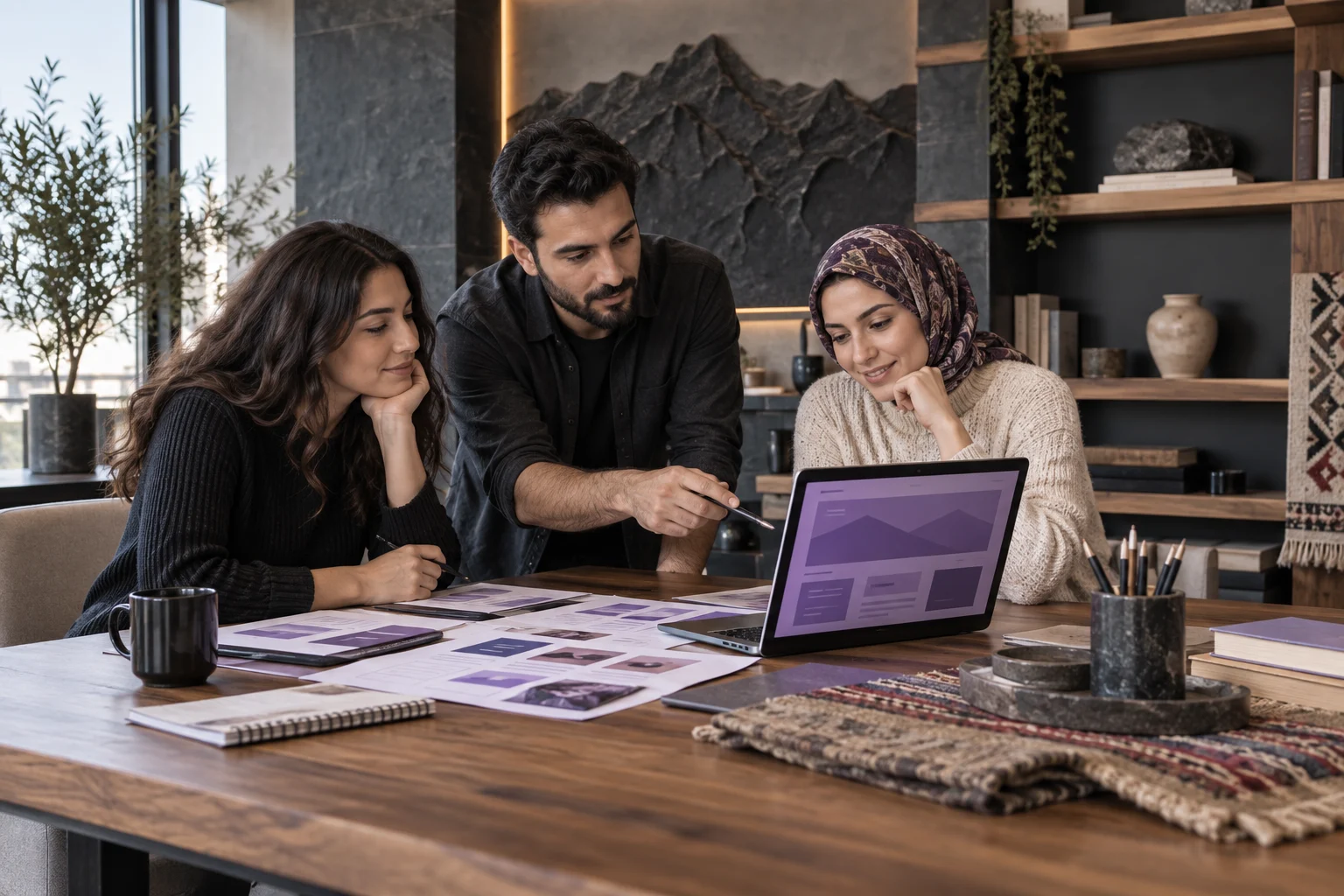 Hakkari web tasarım projesi için birlikte çalışan ekip